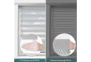 Doppelrollo Klemmfix ohne Bohren, Vkele, 230cm, Blickdicht Grau Bild 1