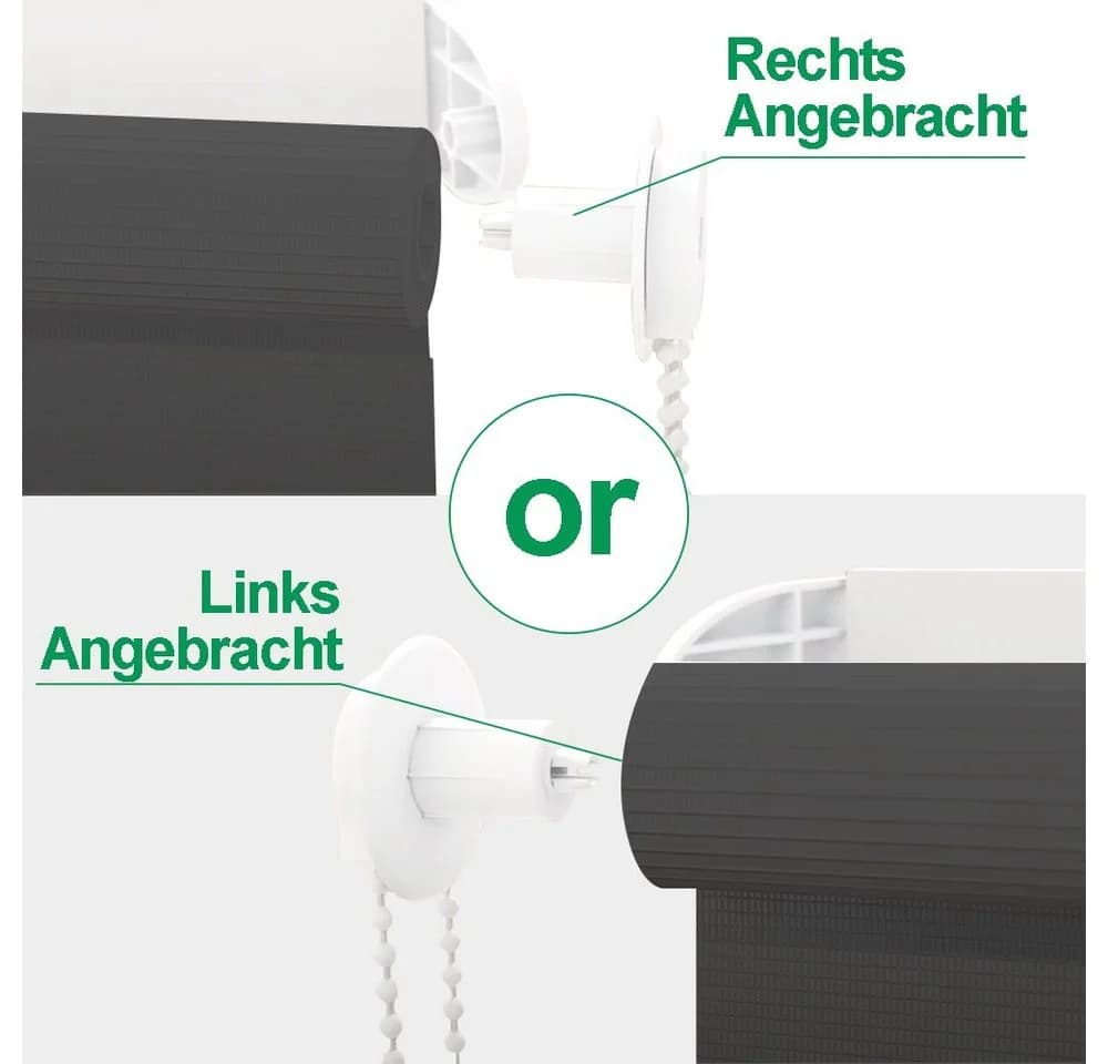 Doppelrollo Fensterrollos Ohne Bohren Vkele 200cm/230cm Sonnenschutz Verdunkelnd - Bild 3