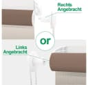 Doppelrollo Fensterrollos Ohne Bohren, Vkele, 130cm/160cm, Klemmfix, Klemmträger, Sonnenschutz, Lichtdurchlässig und Verdunkelnd Bild 5