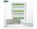 Vkele Doppelrollo Ohne Bohren 130cm/160cm Klemmfix Grün-Grau-Weiß Bild 5