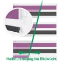 Doppelrollo Fensterrollos Ohne Bohren, Vkele, 130cm/160cm, Klemmfix, Klemmträger, Sonnenschutz, Lichtdurchlässig und Verdunkelnd Bild 1