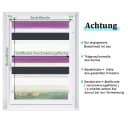 Doppelrollo Fensterrollos Ohne Bohren, Vkele, 130cm/160cm, Klemmfix, Klemmträger, Sonnenschutz, Lichtdurchlässig und Verdunkelnd Bild 4