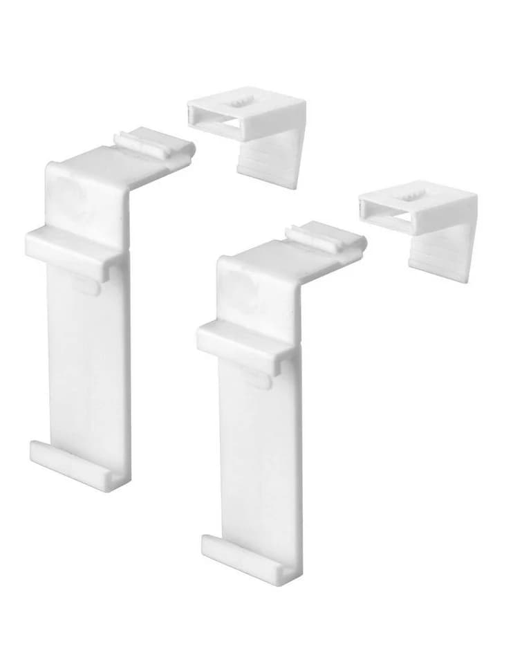 euroharry Universal-Doppelrollo-Fenstertür-Klemmträger Weiß