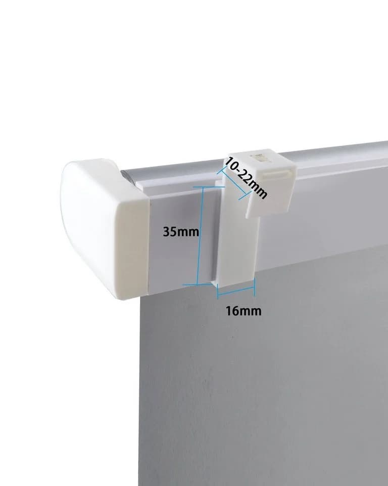 euroharry Universal-Doppelrollo-Fenstertür-Klemmträger Weiß - Bild 3