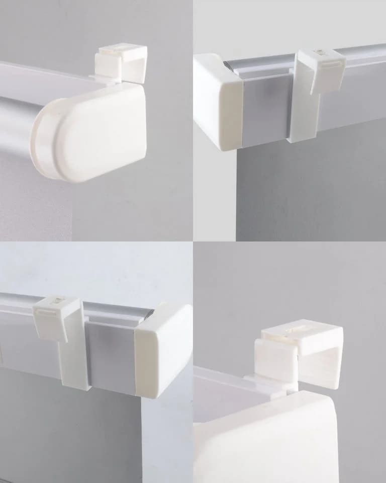 euroharry Universal-Doppelrollo-Fenstertür-Klemmträger Weiß - Bild 4