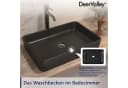 DeerValley Aufsatzwaschbecken Schwarz Rechteckig Keramik Bild 5
