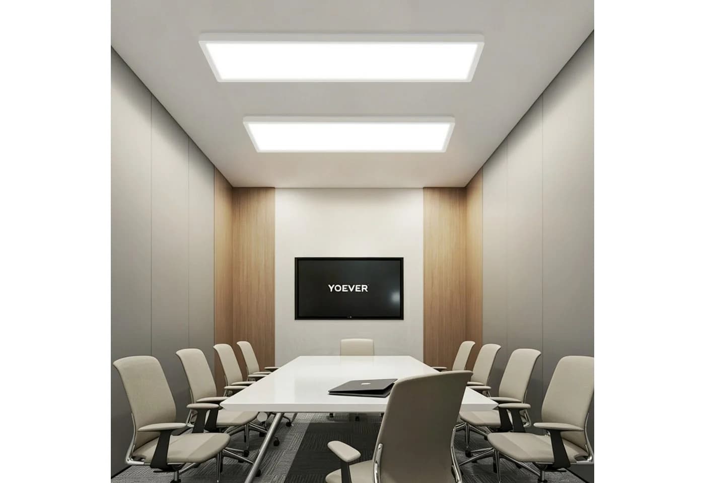 ZMH LED Deckenleuchte Modern Rechteck 22 W RGB CCT dimmbar Fernbedienung - Bild 5