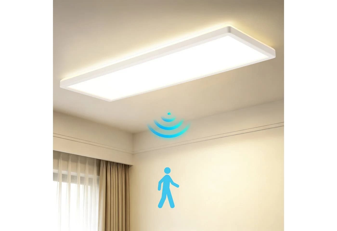 ZMH LED Deckenleuchte 24W 4000K mit Radar-Bewegungsmelder
