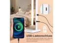 ZMH Schminkspiegel mit Beleuchtung Dimmbar 3 Farblichtmodi USB 5 Fächer Weiß Bild 4