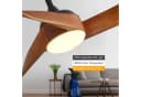 Rolipo Deckenventilator 132 cm mit LED Licht & Massivholzflügeln Bild 5