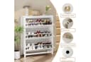 VOWNER Schuhschrank 3 Klappen 6 Fächer Weiß Bild 5