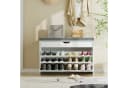 VOWNER Schuhschrank mit Klappen Weiß 3 Ebenen 81x31x55 cm Bild 4