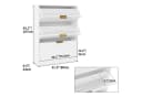VOWNER Schuhschrank, 3 Klappen, 6 Fächer, verstellbare Ablage, 80 x 24 x 107 cm Bild 1