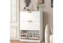 VOWNER Schuhschrank, 3 Klappen, 6 Fächer, verstellbare Ablage, 80 x 24 x 107 cm Bild 2