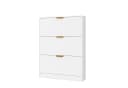 VOWNER Schuhschrank, 3 Klappen, 6 Fächer, verstellbare Ablage, 80 x 24 x 107 cm Bild 3