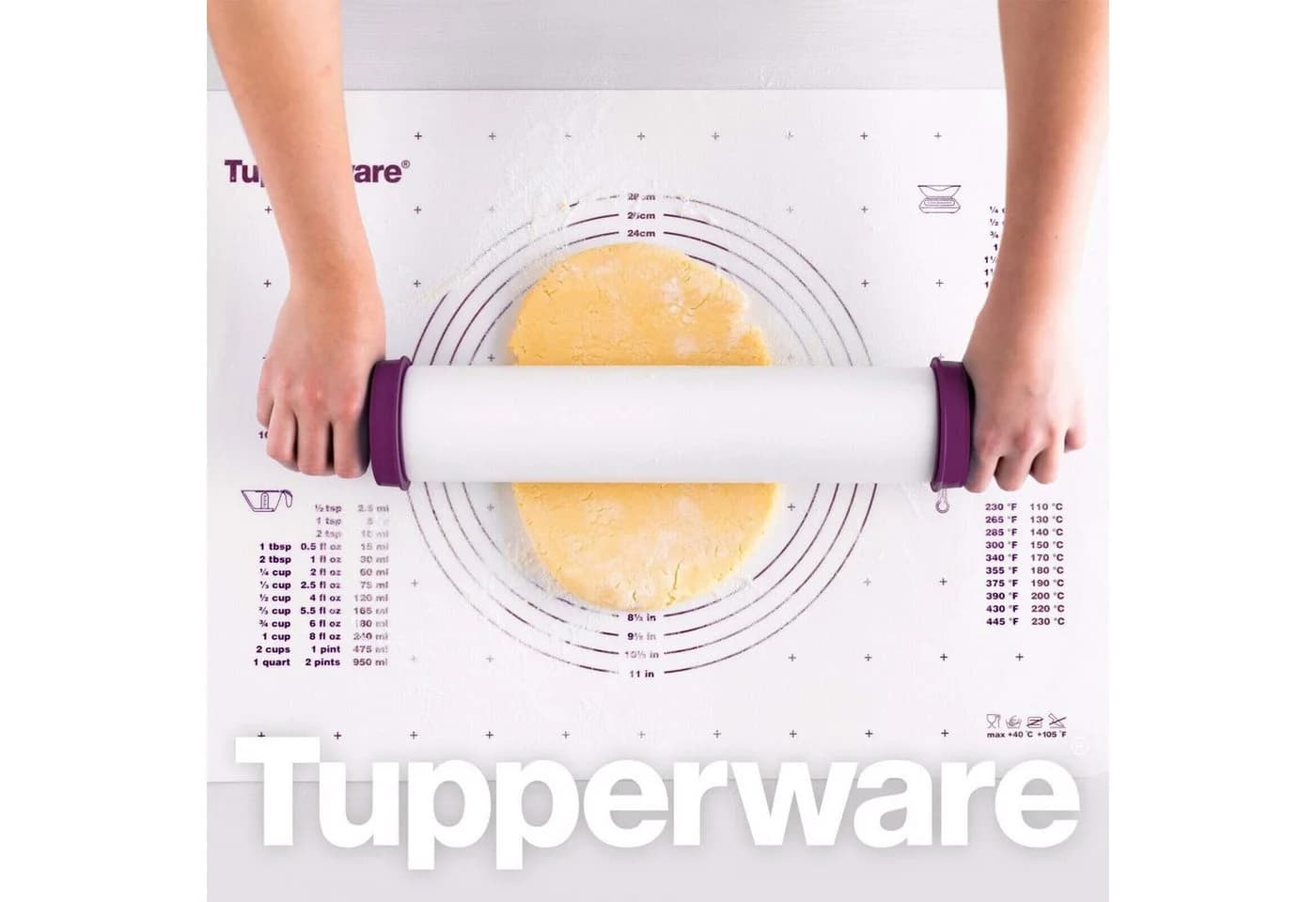 TUPPERWARE Back'n'Roll Teigrolle mit Wasserbefüllung