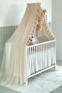 Baby Fancyroom Betthimmel 12 Meter Tüll Beige Kinderbett Bild 1