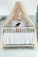 Baby Fancyroom Betthimmel 12 Meter Tüll Beige Kinderbett Bild 3