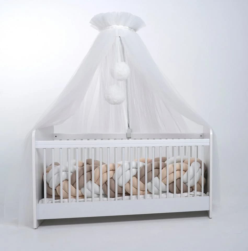 Baby Fancyroom Betthimmel Tüll 165cm mit 2 Bommeln - Bild 2