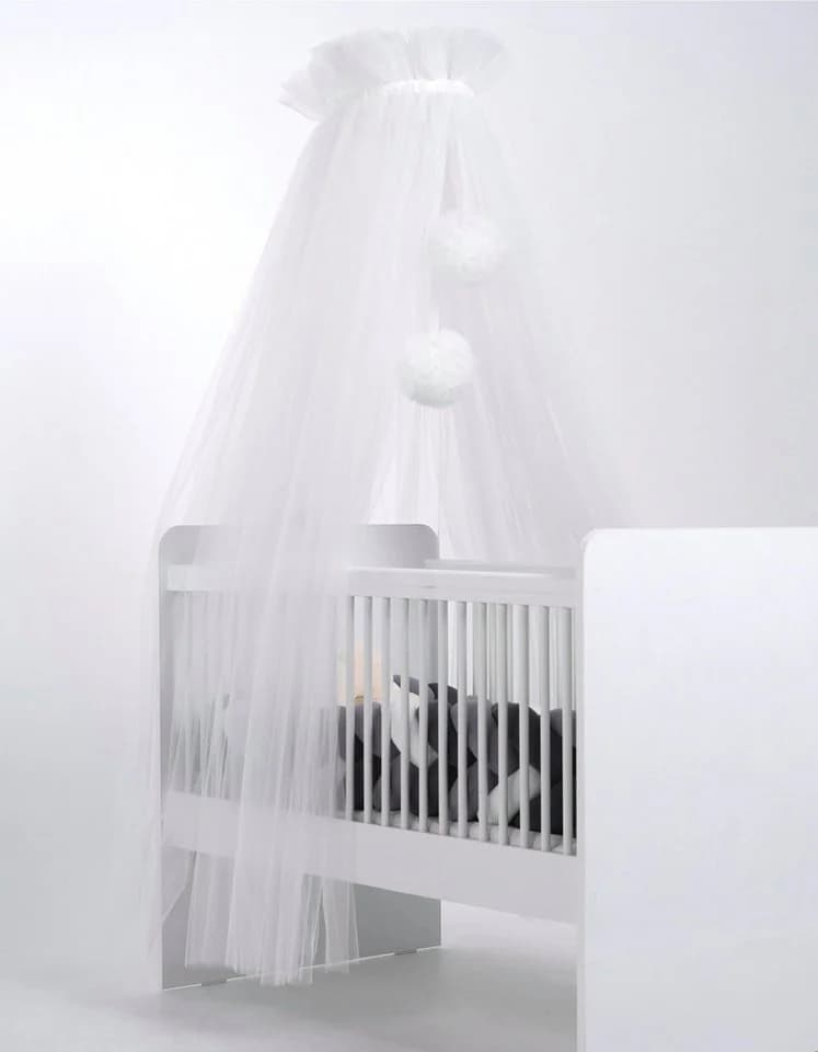 Baby Fancyroom Betthimmel Tüll 165cm mit 2 Bommeln - Bild 3