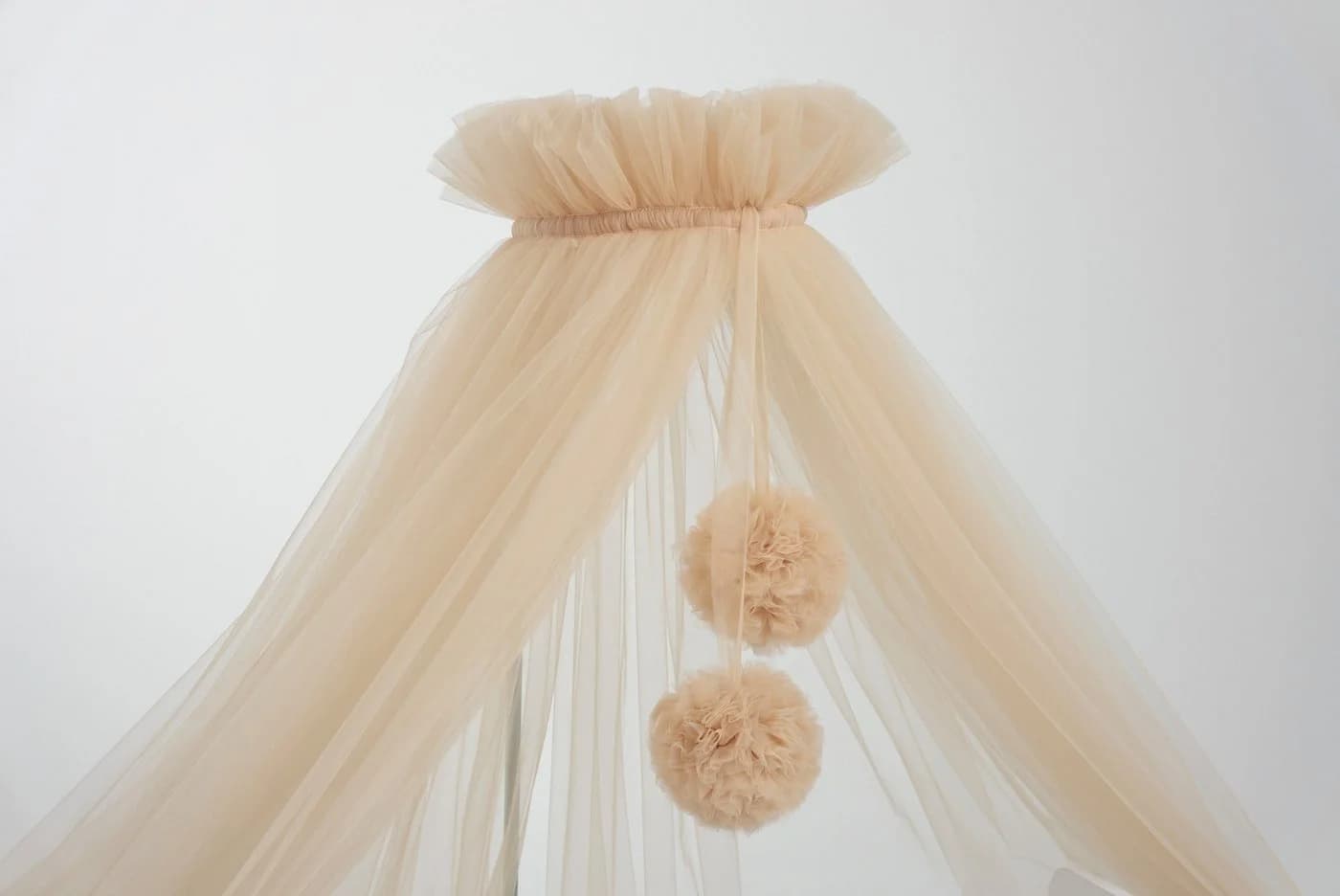 Baby Fancyroom Betthimmel Tüll 165cm mit 2 Bommeln - Bild 5