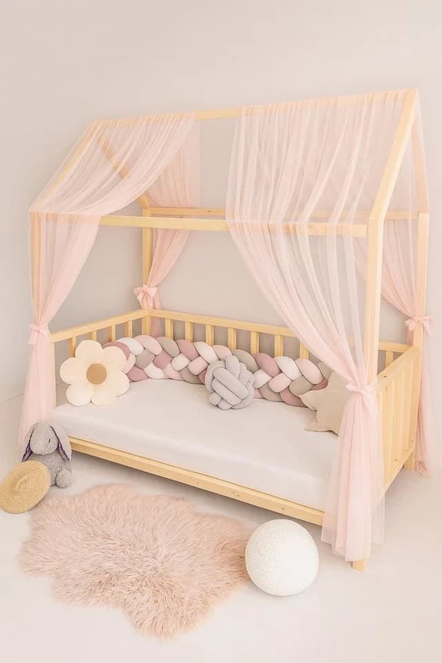 Baby Fancyroom Betthimmel Premium Tüll Rosa - Bild 2