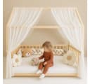 Baby Fancyroom Betthimmel Premium Tüll Hausbett Himmel Weiß Bild 2