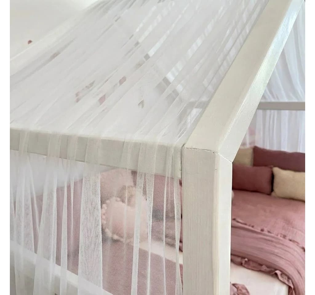 Baby Fancyroom Tüll-Betthimmel Premium Hausbett Baldachin