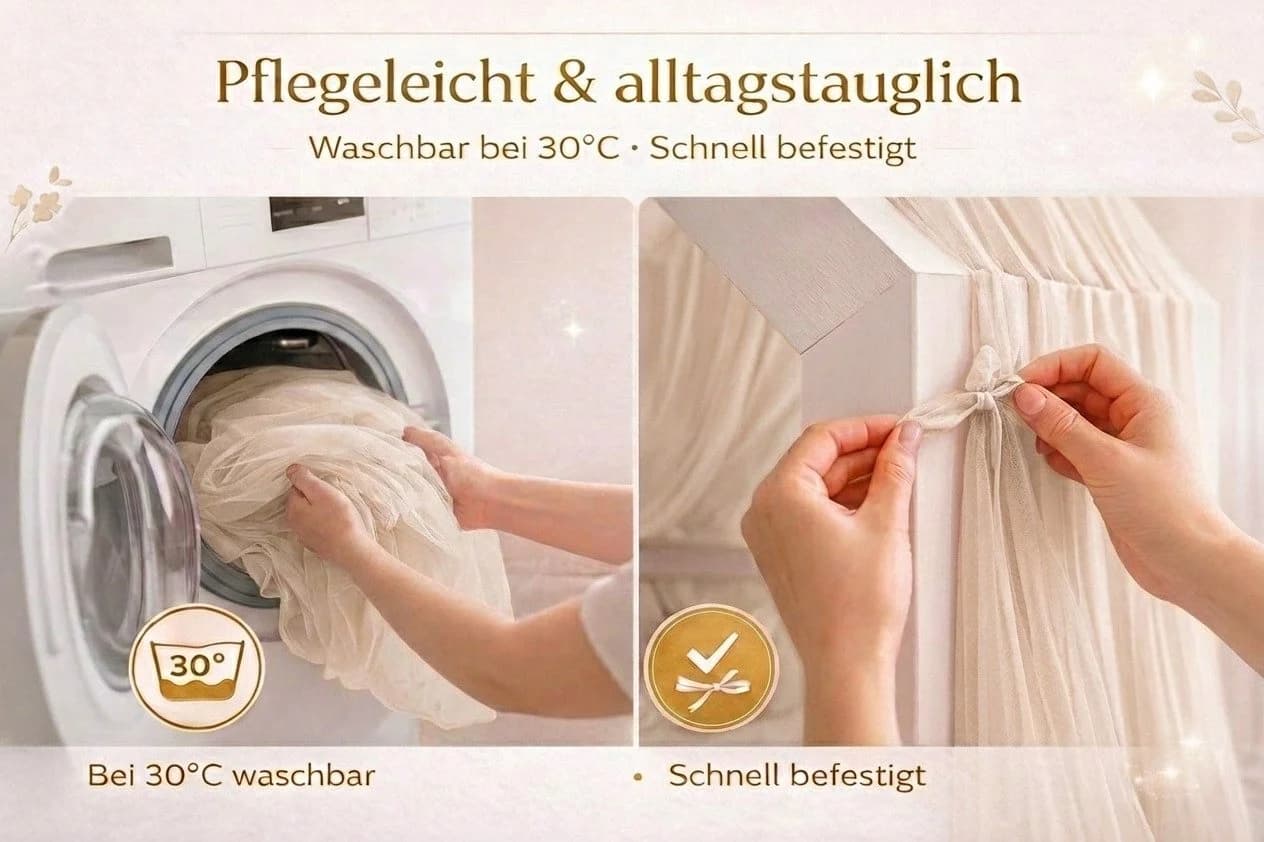 Premium Tüll Betthimmel Hausbett Baldachin für Kinderzimmer - Bild 5