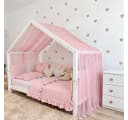 Baby Fancyroom Betthimmel Premium Hausbett Rosa Tüll Bild 2