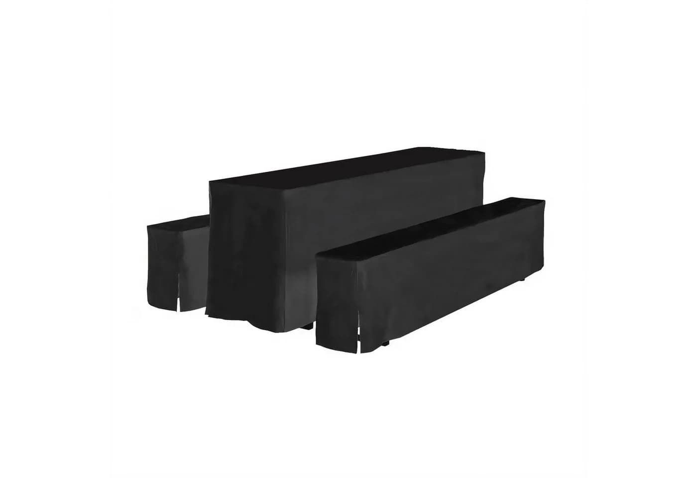 Jirex Trading Company Bierzeltgarnitur Hussen Set Polyester 3 tlg. Schwarz