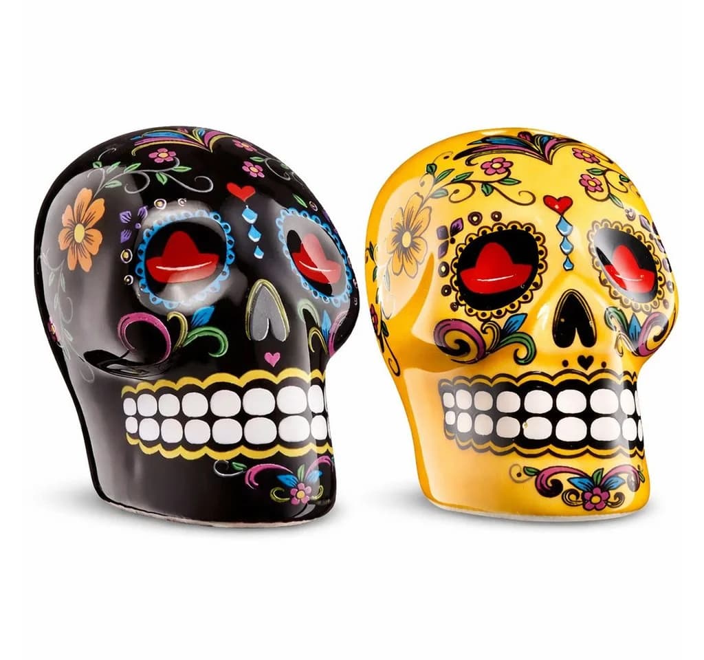 Sierra Tequila 2er-Set Salz- & Zimtstreuer Skull Schwarz & Gelb - Bild 3