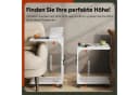 WLIVE Beistelltisch Höhenverstellbar C-Form Weiß mit Rollen Bild 4