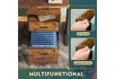 DEVAISE Aktenschrank Rollcontainer Retro Braun mit 2 Schubladen Bild 4