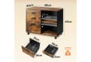DEVAISE Aktenschrank Rollcontainer 3 Schubladen Industrial Braun Bild 3