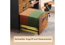 DEVAISE Aktenschrank Rollcontainer 3 Schubladen Industrial Braun Bild 5