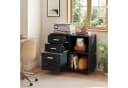 DEVAISE Aktenschrank Rollcontainer Schwarz 3 Schubladen Bild 1