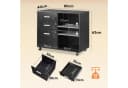 DEVAISE Aktenschrank Rollcontainer Schwarz 3 Schubladen Bild 3