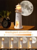 VEKROBOT Nachtlicht Leuchtturm Projektor Bluetooth Fernbedienung Weiss Bild 3