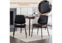 SeedWave Esszimmerstuhl 2er Set Schwarz PU-Leder Mid-Century Bild 3