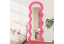 CASSILANDO Ganzkörperspiegel Wellen-Design Rosa Holzrahmen Bild 1