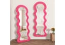 CASSILANDO Ganzkörperspiegel Wellen-Design Rosa Holzrahmen Bild 5