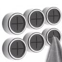 Blusmart Selbstklebende Handtuchhaken 6er Set Silber Bild 2
