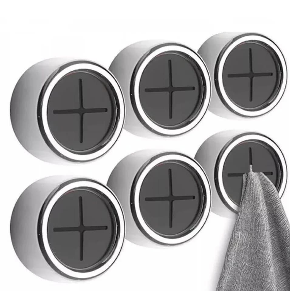Blusmart Selbstklebende Handtuchhaken 6er Set Silber - Bild 2