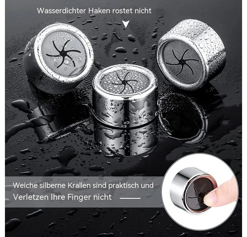 Blusmart Selbstklebende Handtuchhaken 6er Set Silber - Bild 3