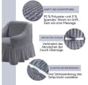 Blusmart Sofabezug Grau Elastisch Rutschfest Staubdicht Bild 3