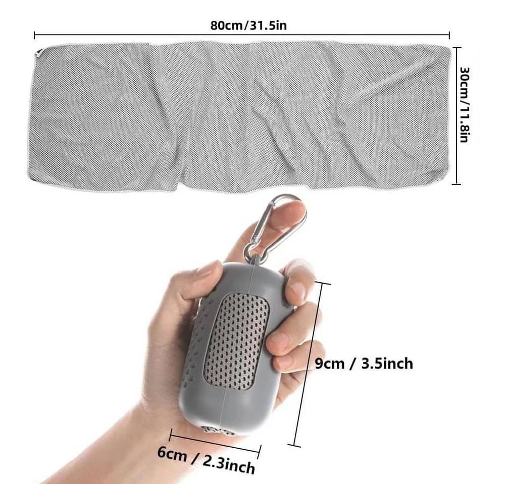 Blusmart Sporthandtuch 2er Set Mikrofaser Kühlend Blau