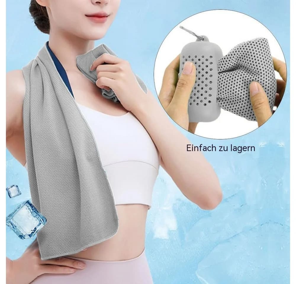 Blusmart Sporthandtuch 2er Set Mikrofaser Kühlend Blau - Bild 3