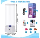VIVIHEYDAY Lavalampe Aquarium Lampe mit Fernbedienung RGB-Licht Bild 1