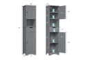 Bealife Hochschrank 170/170.6cm Badezimmerschrank Weiß Bild 3